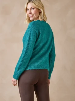 Pull jeux de points fantaisie ajourés