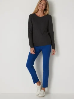 Pull maille fantaisie encolure ronde