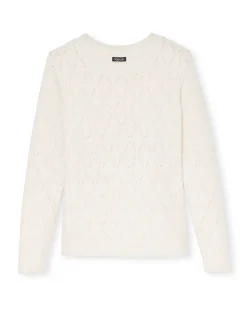 Pull maille fantaisie encolure ronde