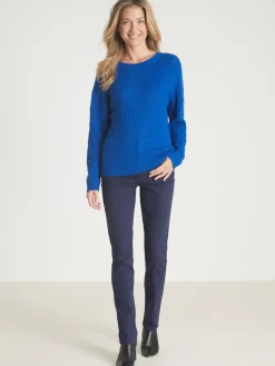 Pull maille fantaisie encolure ronde