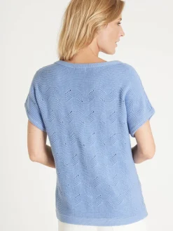 Pull maillle fantaisie manches T