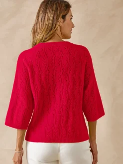 Pull manches au coude avec laine