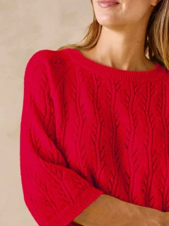 Pull manches au coude avec laine