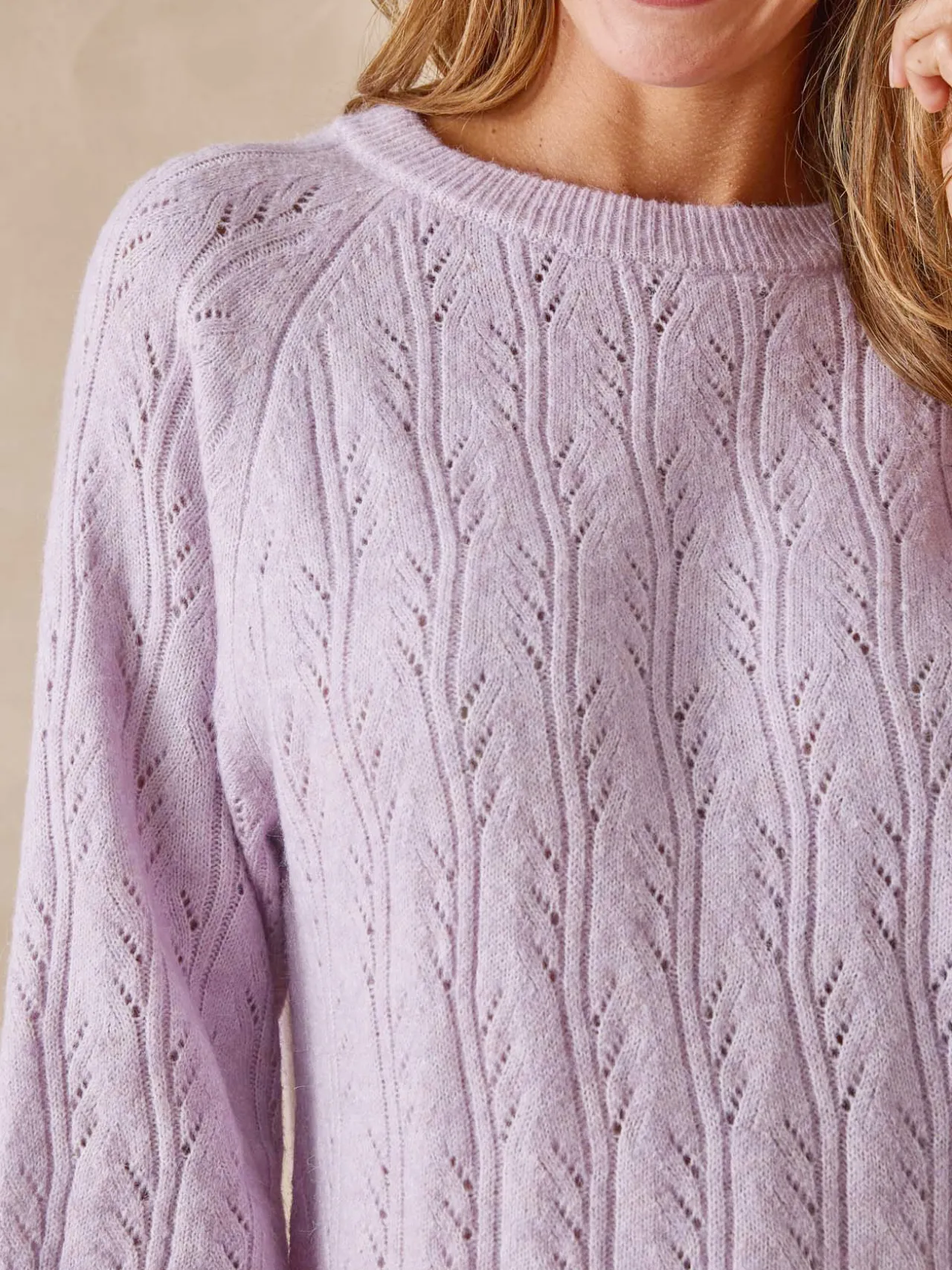 Pull manches au coude avec laine