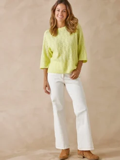 Pull manches au coude avec laine