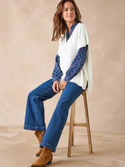 Pull manches courtes avec laine mérinos