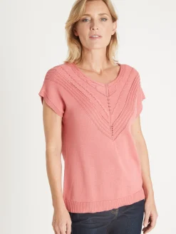 Pull manches courtes en T