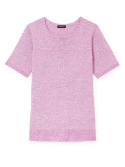 Pull manches courtes encolure ronde