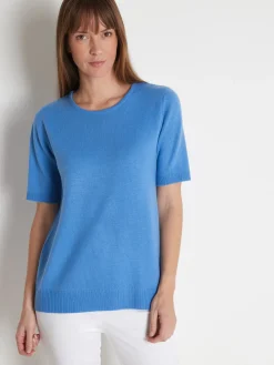 Pull manches courtes encolure ronde