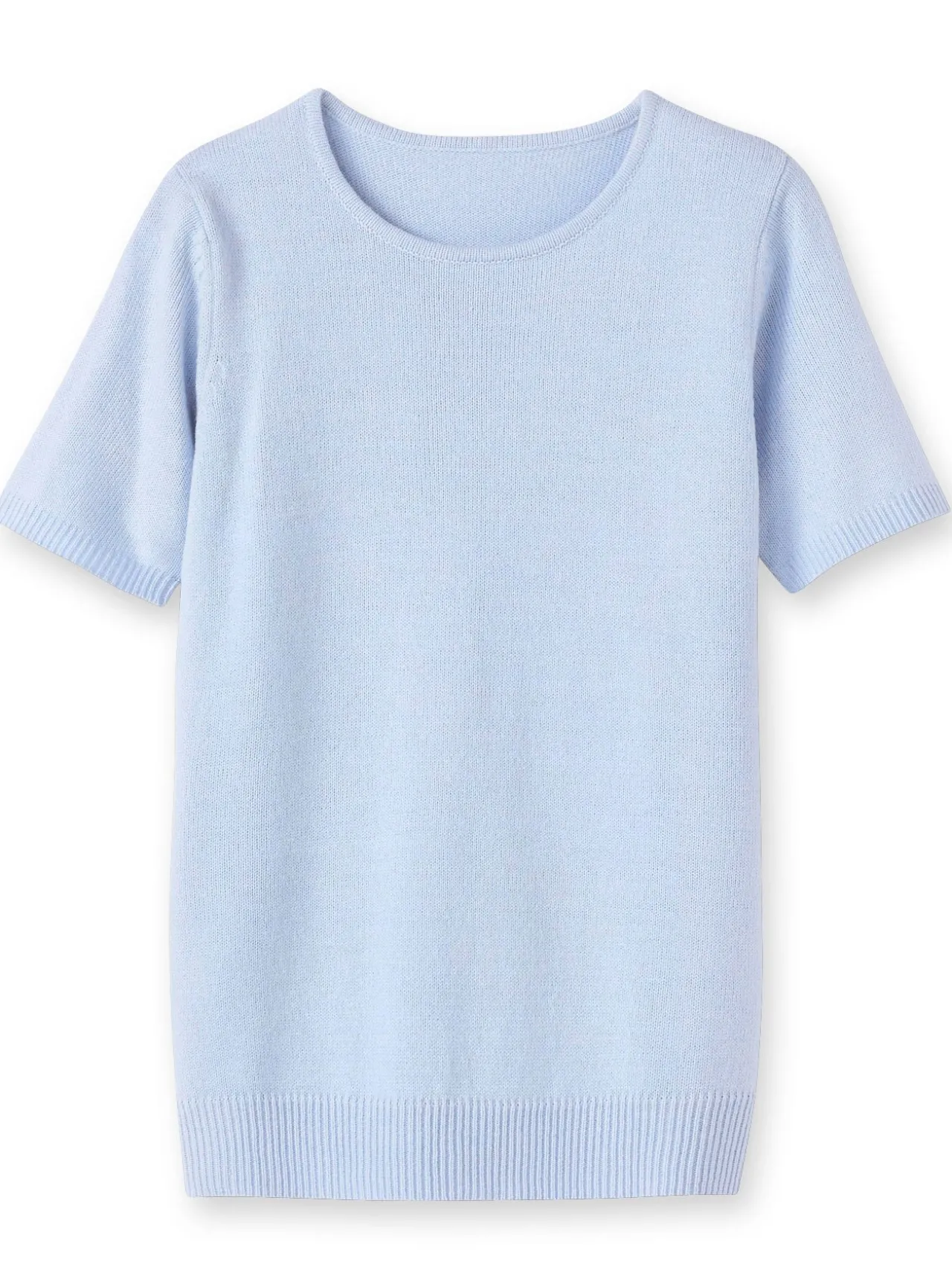 Pull manches courtes encolure ronde