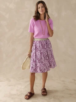 Pull manches courtes encolure ronde