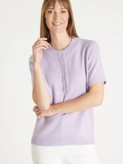 Pull manches courtes encolure tunisienne