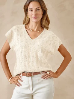 Pull manches T avec laine