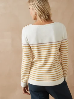 Pull marinière col rond