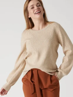 Pull motif jacquard paysage