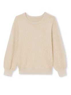 Pull motif jacquard paysage