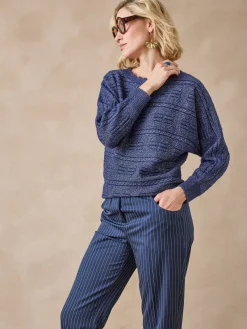 Pull point fantaisie avec laine