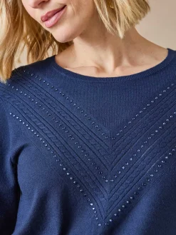 Pull point fantaisie détails rivets