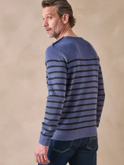Pull rayé avec laine