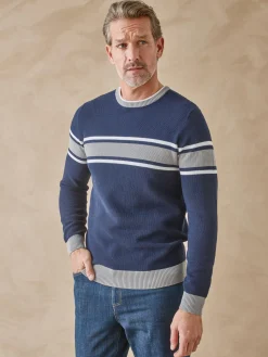 Pull rayé en maille fantaisie