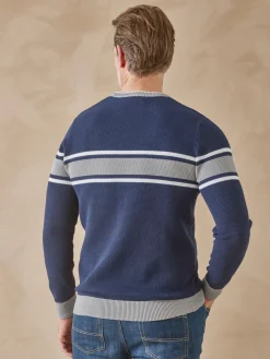 Pull rayé en maille fantaisie