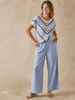 Pull rayé point fantaisie