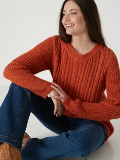Pull torsadé avec laine et mohair