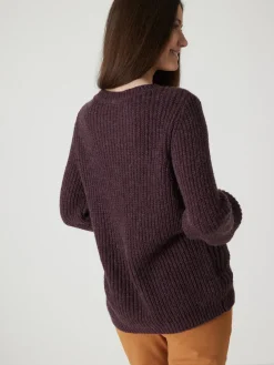Pull torsadé avec laine et mohair
