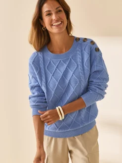 Pull torsadé col rond