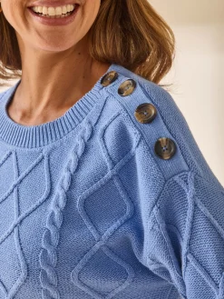 Pull torsadé col rond