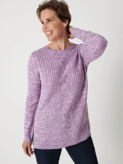 Pull torsadé encolure ronde