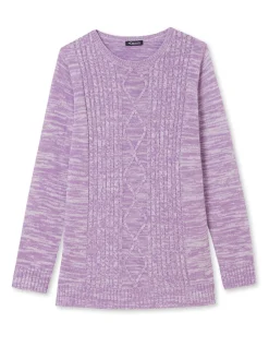 Pull torsadé encolure ronde