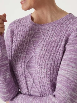 Pull torsadé encolure ronde