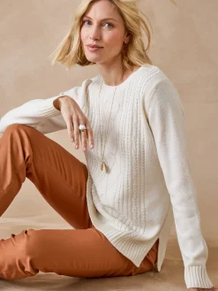 Pull torsadé encolure ronde