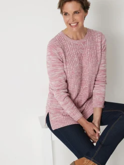 Pull torsadé encolure ronde