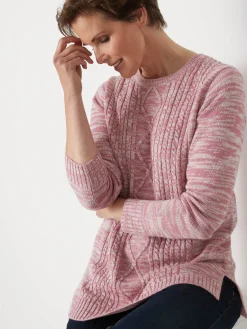 Pull torsadé encolure ronde