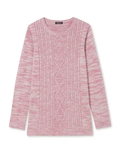 Pull torsadé encolure ronde