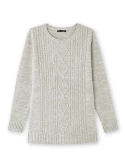 Pull torsadé encolure ronde