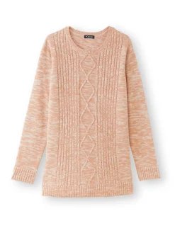 Pull torsadé encolure ronde