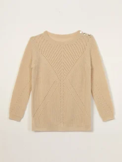 Pull tunique côtes perlées