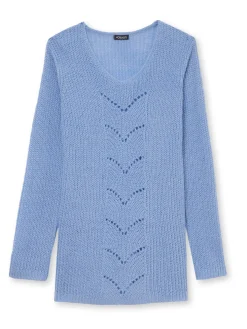 Pull-tunique côtes perlées