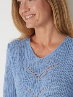 Pull-tunique côtes perlées