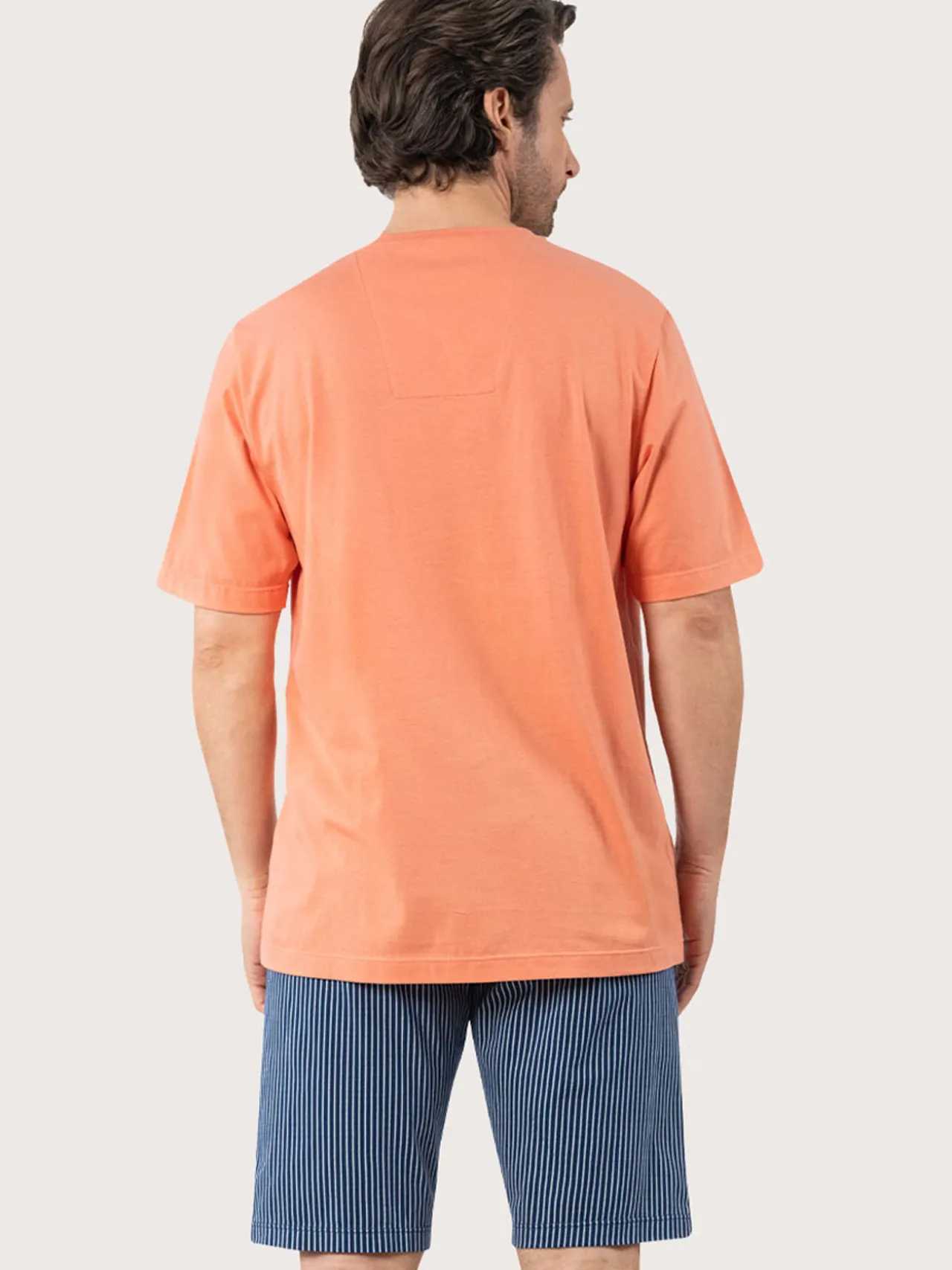 Pyjama court Coton bio col V homme