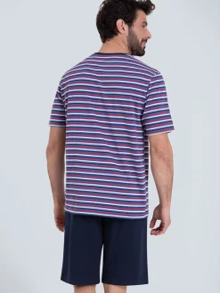 Pyjama court Rayures Waves homme