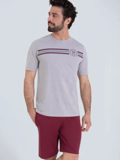 Pyjama court Sport Chiné homme