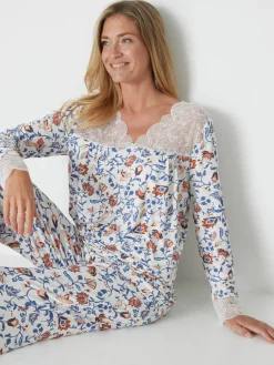 Pyjama empiècement dentelle