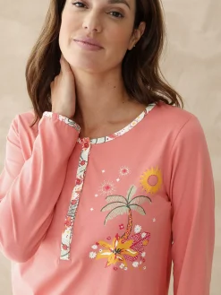 Pyjama manches longues jersey pur coton