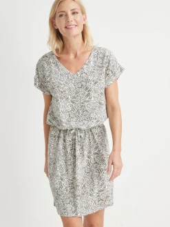 Robe 3 trous tissu fluide