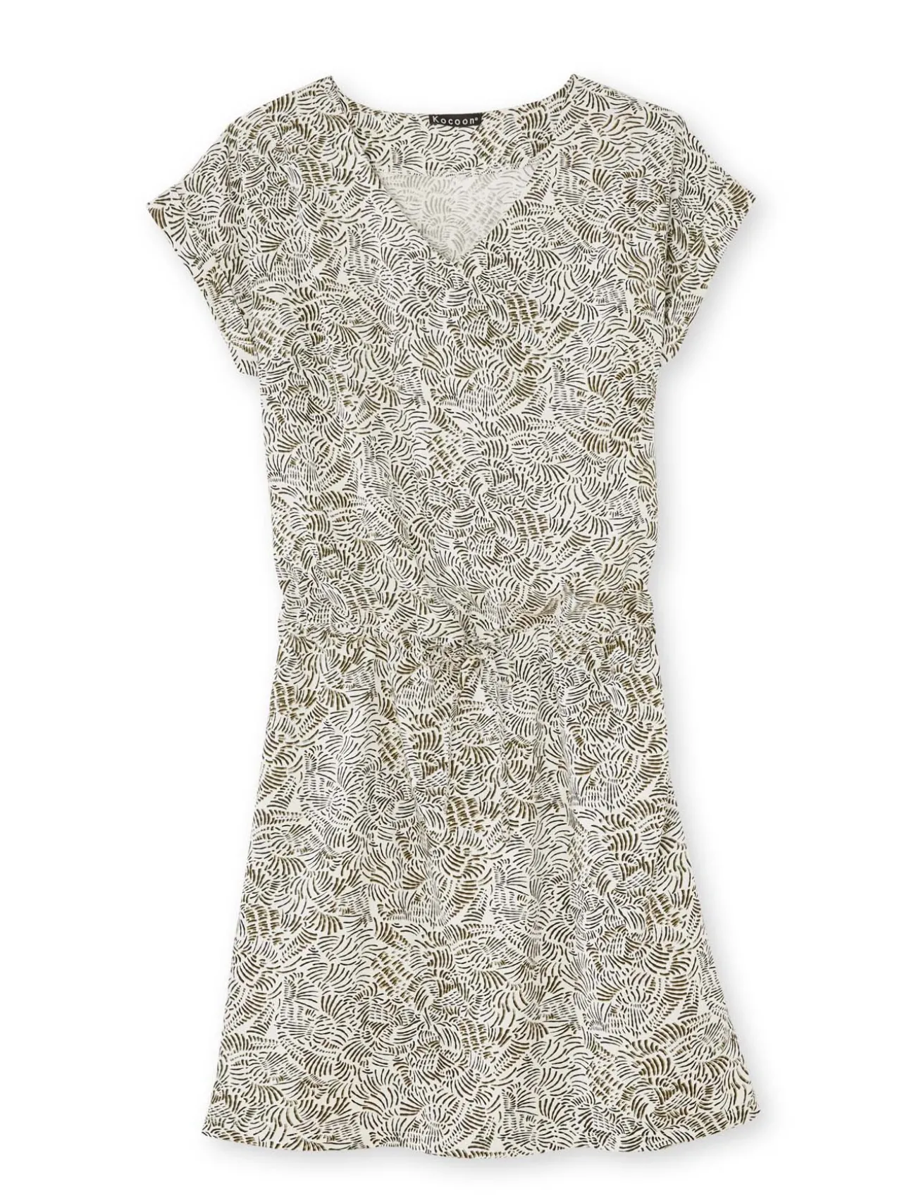 Robe 3 trous tissu fluide