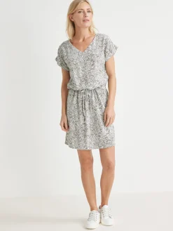 Robe 3 trous tissu fluide